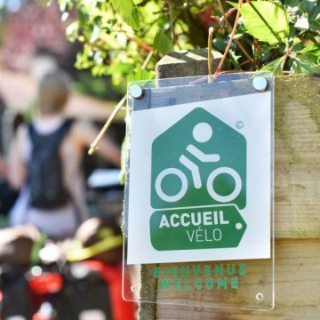 Panneau accueil vélo