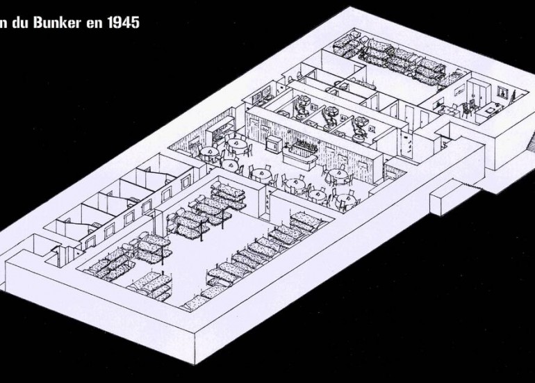 Plan du bunker en 1945