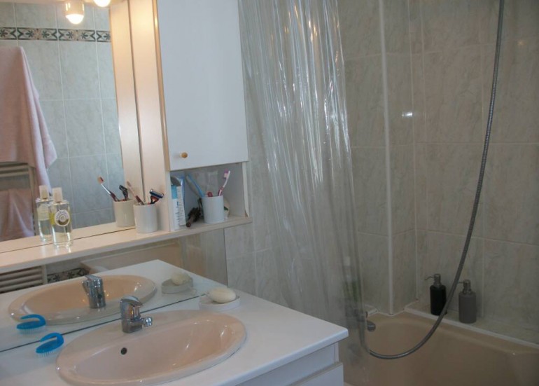 salle de bain, baignoire+douche