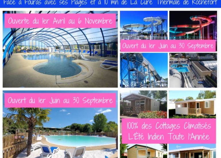 Camping Club OUVERT TOUTE L'ANNÉE - Village Vacances Le Lagon de la Prée ****